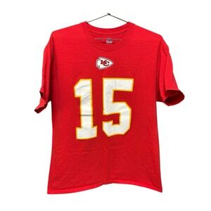 Patrick Mahomes #15 Shirt Kansas City Chiefs T Shirt Size Large Front And Back